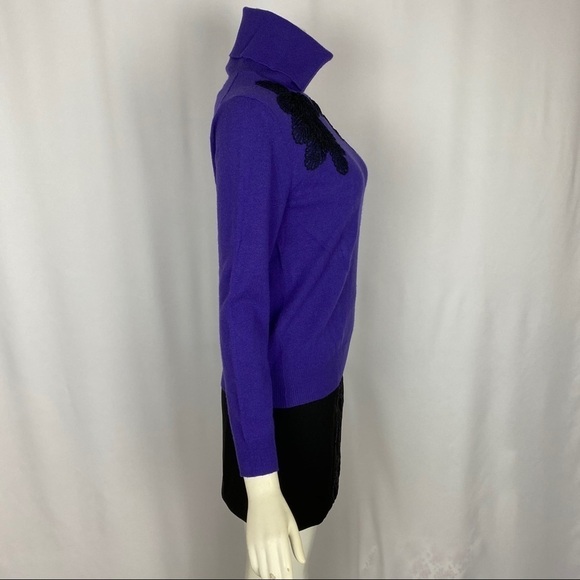 3.1 Phillip Lim Merino Wool Purple Turtleneck Sweater Size Medium - Picture 4 of 8